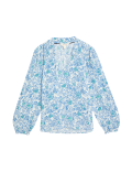 Notch Neck Popover Blouse