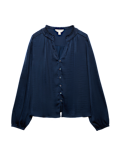 Satin V Neck Blouse