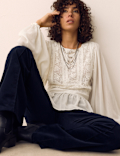 Lace Yoke Blouse