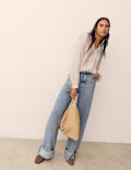 Textured V-Neck Blouse