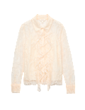 Lace Collared Ruffle Shirt