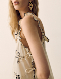 Pure Cotton Embroidered Floral Cami Top