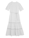 Pure Cotton Embroidered Tiered Dress