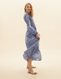 Pure Cotton Printed Tiered Dress