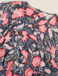 Floral Tie Front Midaxi Relaxed Dress