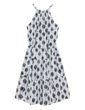 Pure Cotton Printed Halter Neck Dress