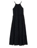 Pure Cotton Broderie Sleeveless Maxi Dress