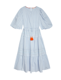Pure Cotton Pintuck Midaxi Tiered Dress