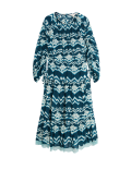 Cupro Blend Printed Midi Waisted Dress
