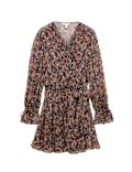 Paisley Floral V Neck Mini Waisted Dress