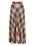 Checked Midi Skater Skirt