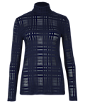 Checked Roll Neck Jumper