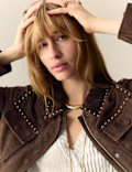 STUD SUEDE JKT