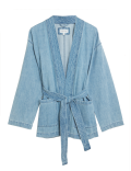 Denim Belted Longline Kimono