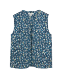 Tencel™ Rich Floral Quilted Gilet