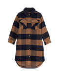 Checked Longline Shacket With Wool