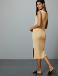 Textured V-Neck Knitted Dresses