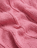 Pointelle Fitted Jumper with Wool