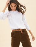 Crew Neck Frill Detail Jumper