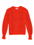 Pure Cotton Crochet Crew Neck Jumper