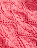 Pure Cotton Textured Round Neck Knitted Top