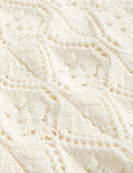 Pure Cotton Textured Round Neck Knitted Top