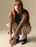 Merino Wool Blend Textured Knitted Vest