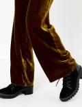 Velvet Wide Leg Trousers