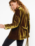 Velvet Belted Blazer