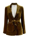 Velvet Belted Blazer