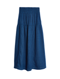 Pure Cotton Midaxi Tiered Skirt