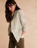 Pure Linen Single Breasted Blazer