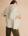 Pure Linen Single Breasted Blazer