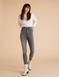 Lyocell Rich High Waisted Skinny Jeans