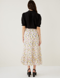 Sparkly Floral Maxi Tiered Skirt