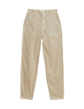 Cord Tapered Ankle Grazer Trousers