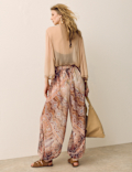 Sheer Paisley Balloon Trousers