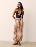 Sheer Paisley Balloon Trousers