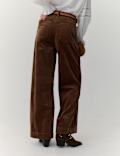 Pure Cotton Cord Wide Leg Trousers