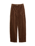 Pure Cotton Cord Wide Leg Trousers