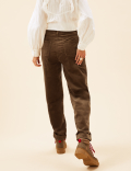 Cotton Rich Corduroy Ankle Grazer Trousers