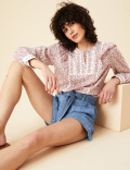 Denim High Waisted Shorts