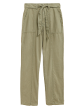 Tencel™ Blend Straight Leg Trousers