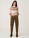 Corduroy Tapered Ankle Grazer Trousers