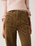 Corduroy Tapered Ankle Grazer Trousers
