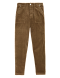 Corduroy Tapered Ankle Grazer Trousers