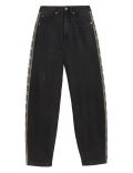 Mom High Waisted Embroidered Jeans