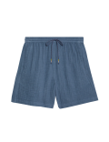 Pure Cotton Textured High Waisted Shorts