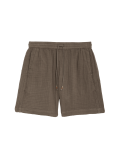 Pure Cotton Textured High Waisted Shorts