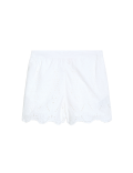 Pure Cotton Embroidered High Waisted Shorts